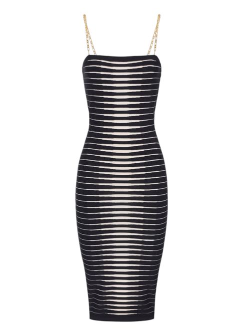 Knitted dress with zebra jacquard ELISABETTA FRANCHI | dress | AM99S61E2685